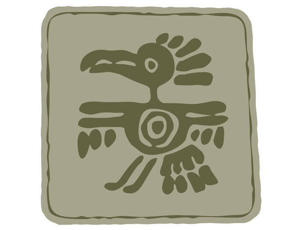 Arte indiana. Símbolos de totem. Modelo de vetor para logotipo e ilustrações - Vetor, Imagem