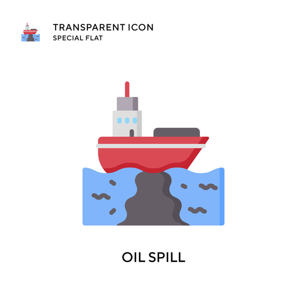 Oil spill vector icon. Flat style illustration. EPS 10 vector. - Vector, Image