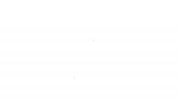 Чорна лінія Tombstone з іконою хреста ізольована на білому тлі. Піктограма могили. 4K Відео рух графічна анімація
 - Кадри, відео