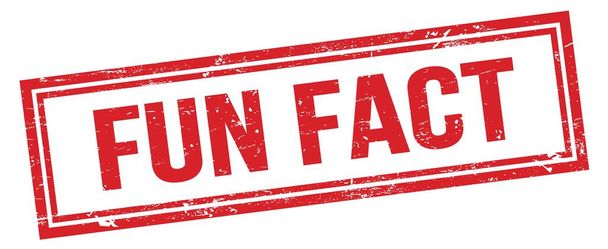 FUN FACT red grungy rectangle stamp sign. - Photo, Image