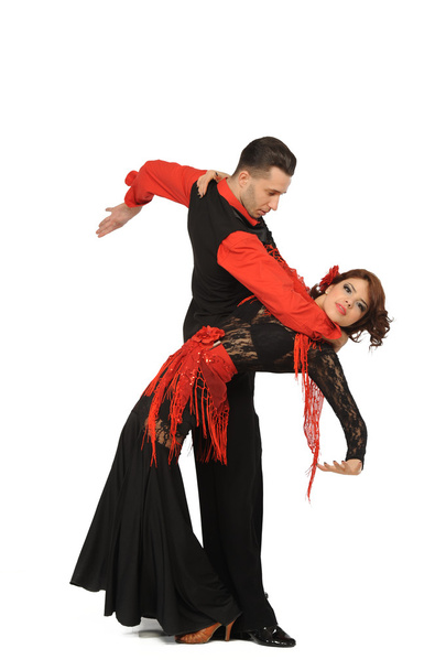 beautiful couple in the active ballroom dance - Valokuva, kuva