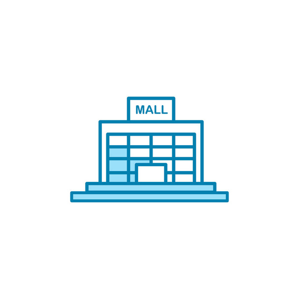 Illustration Vektorgrafik des Einkaufszentrums. Fit für Supermarkt, Einzelhandel, Gebäude, Geschäft, Kauf, Architektur usw.. - Vektor, Bild