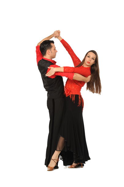 hermosa pareja en el baile activo de salón
 - Foto, imagen