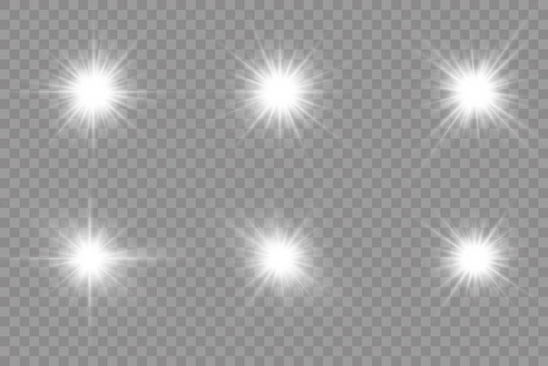 Glow bright star. - Vector, Image