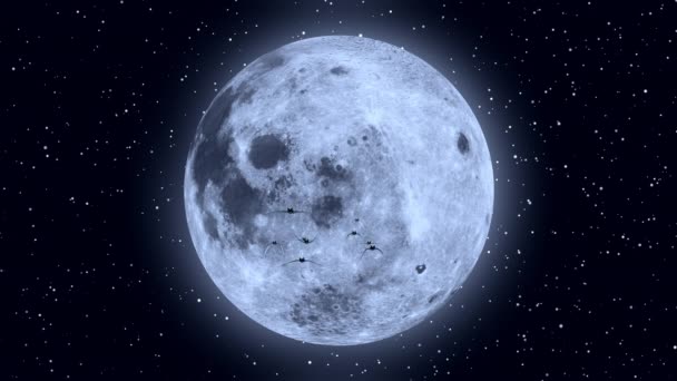 Хэллоуин. Стая летучих мышей-вампиров летит на фоне луны - Кадры, видео