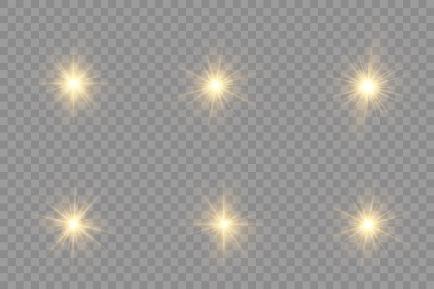 Glow bright star. - Vector, Image