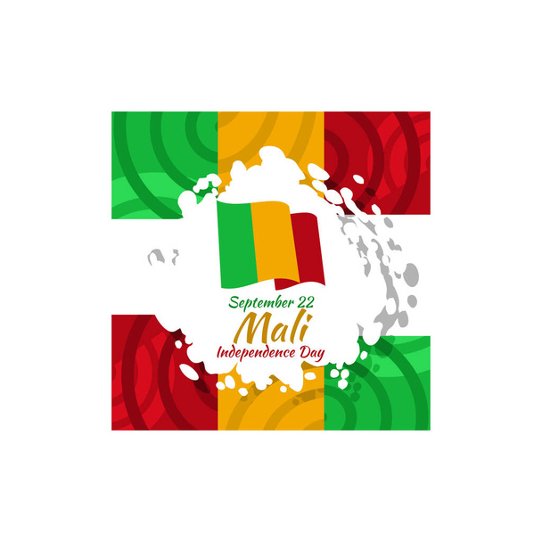 22 settembre, giorno dell'indipendenza del Mali. illustrazione vettoriale. Adatto per biglietto di auguri, poster e banner. - Vettoriali, immagini