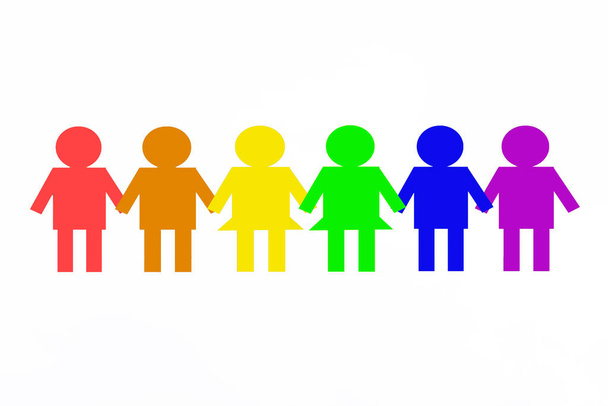 Σημαία ουράνιο τόξο σύμβολο της γκέι υπερηφάνειας - Φωτογραφία, εικόνα