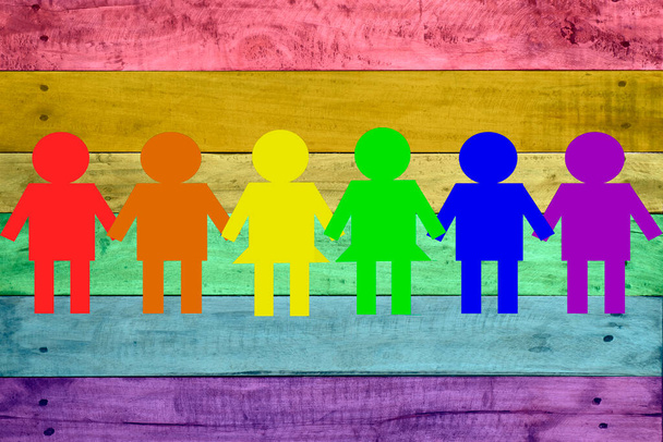 Gökkuşağı bayrağı gay gururunun sembolü - Fotoğraf, Görsel