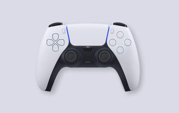 White next gen game controller on white background - Photo, Image