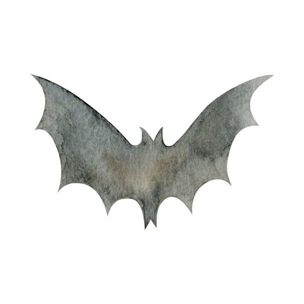 Watercolor Halloween clipart morcego assustador - Foto, Imagem