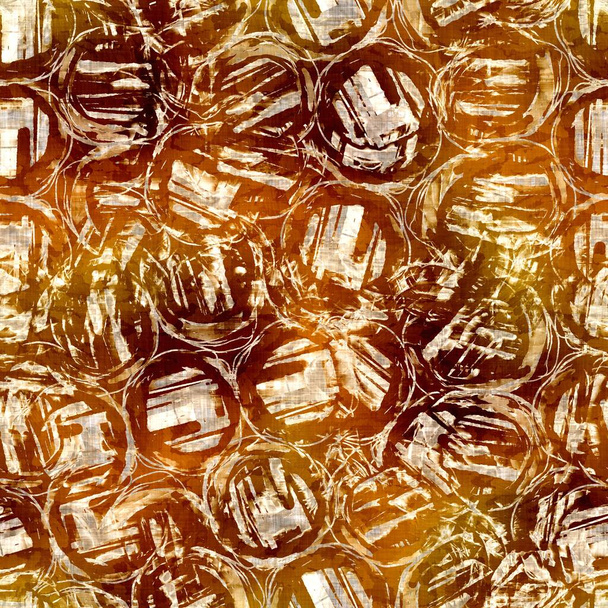 Zökkenőmentes modern szépia barna blokk kollázs nyomat. Grunge akvarell textúra háttér. Elkopott foltos kimosta minta textil szövet. Festői elmosódott vászon mindenütt.  - Fotó, kép