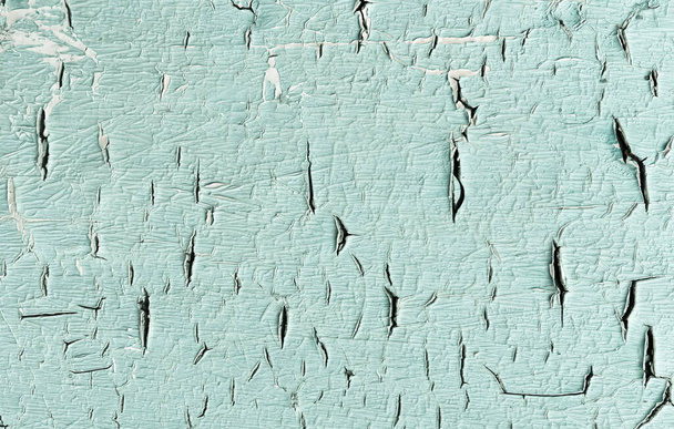 Blue Crack Background. Paint Timber Structure.  - Photo, image