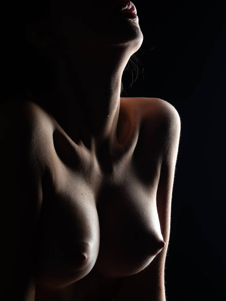 Sexy body nude woman. Naked sensual beautiful girl - Foto, afbeelding