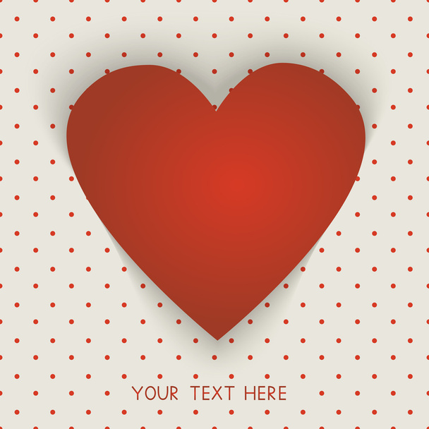 Red paper heart. - Vektor, kép