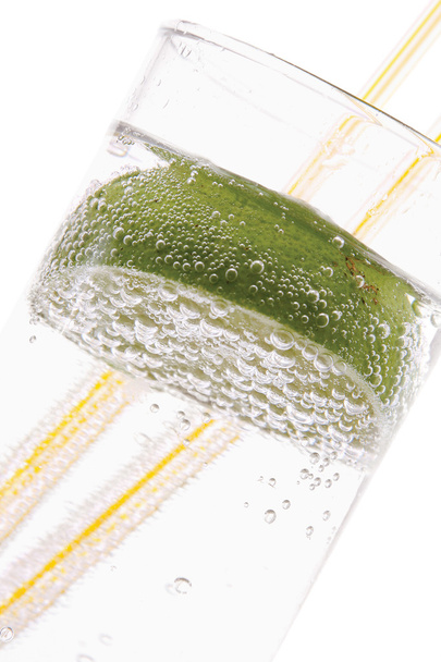 Lime in a glass - Foto, afbeelding