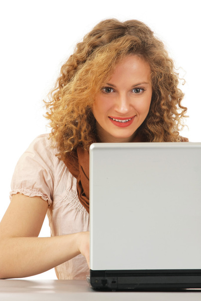 Girl with laptop - Foto, Imagen