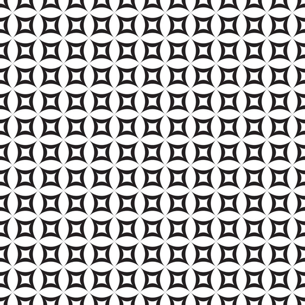 シームレスな交差幾何学的ヴィンテージサークルパターン - ベクター画像