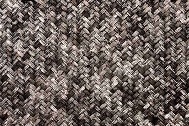 Abstraktní šedé tkané bambusové vzor a textura pro pozadí. - Fotografie, Obrázek