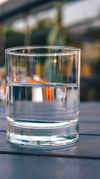 Glass with water close-up,mineral,natural water in a transparent glass. - Foto, imagen