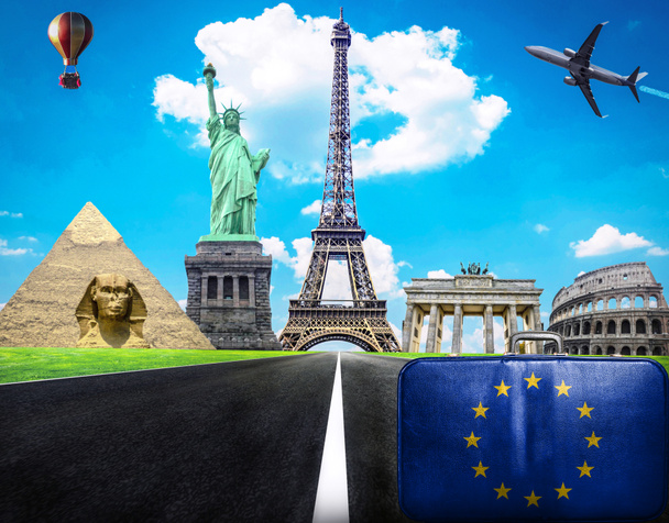 podróż pojęciowy obraz świata - Odwiedź Unii Europejskiej - Zdjęcie, obraz