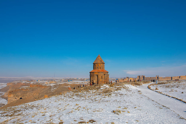 Rovine storiche di ani e paesaggi invernali, Kars, Turchia - Foto, immagini
