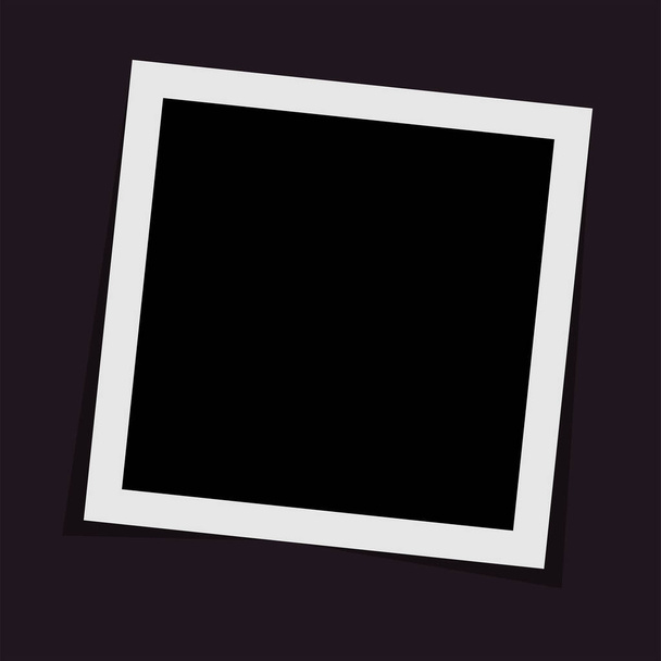 Černobílý fotografický rám se stíny izolovanými na bílém pozadí. Vektorová ilustrace - vektor - Vektor, obrázek