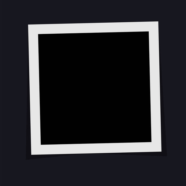 Cornice fotografica in bianco e nero con ombre isolate su sfondo bianco. Illustrazione vettoriale - Vettore - Vettoriali, immagini