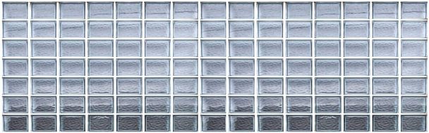 Panorama of White glass block wall seamless background and texture - Foto, Imagem