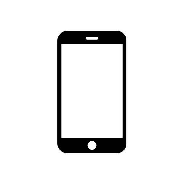 Smartphone-Attrappe mit leerem Bildschirm. Schwarzer Vektor rahmenloses Smartphone, Handy isoliert auf weißem Hintergrund - Vektor, Bild