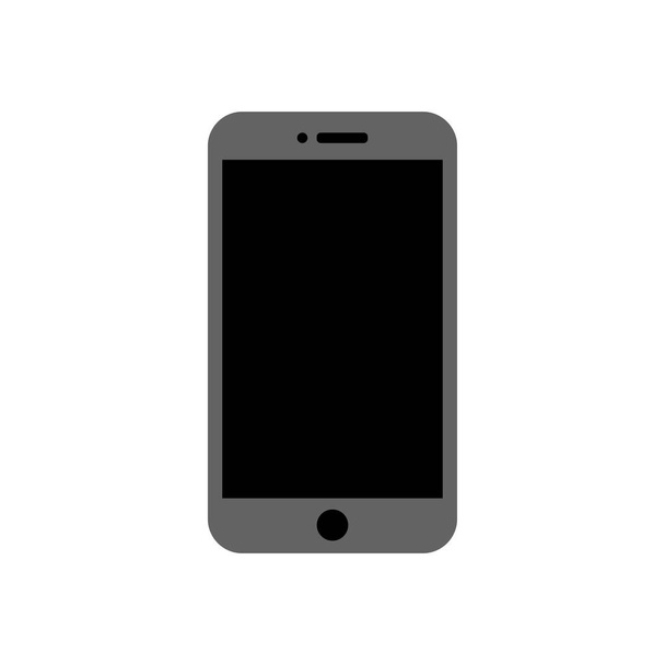 空白の画面でスマートフォンのモックアップ。灰色のベクトルのないスマートフォン、白い背景に隔離された携帯電話 - ベクター画像