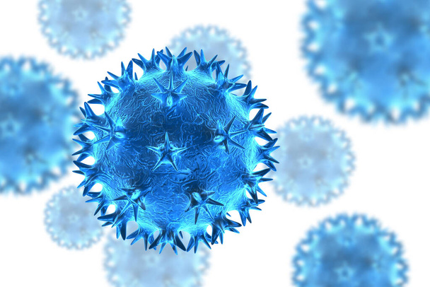 virus de rendu 3d, bactéries, cellules - Photo, image