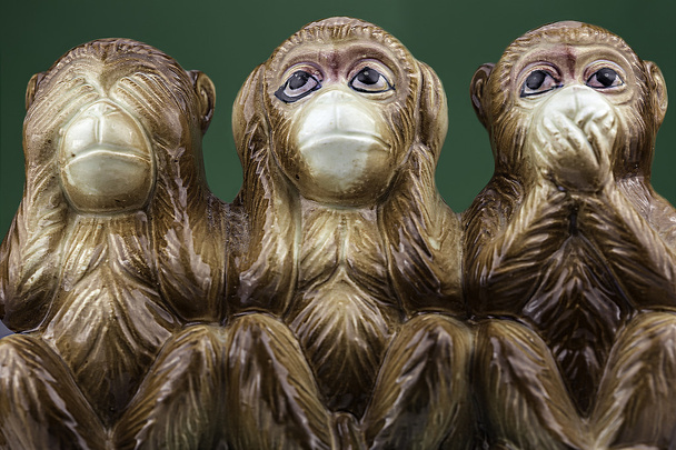 Trois singes sages
 - Photo, image