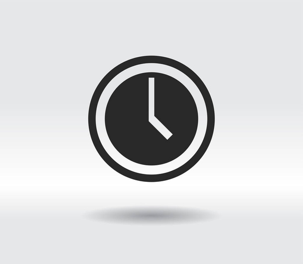 clock icon, vector illustration. Flat design style - Вектор, зображення