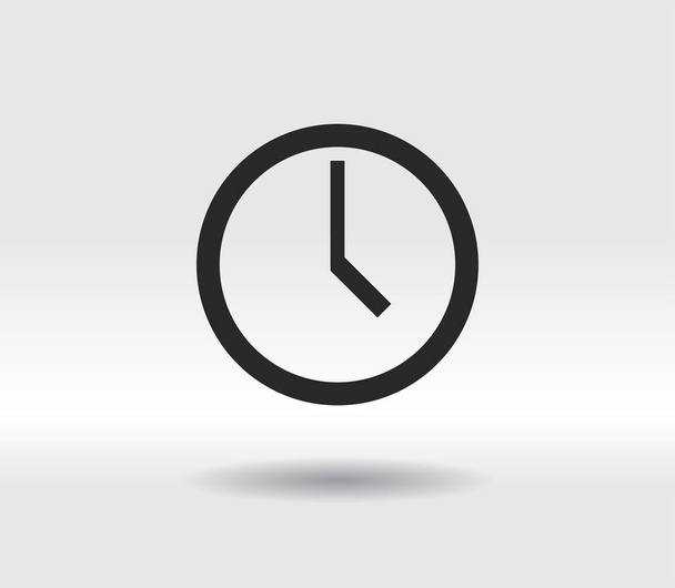 clock icon, vector illustration. Flat design style - Vektor, Bild