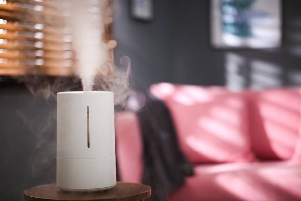 Modern air humidifier on table indoors. Space for text - Fotografie, Obrázek