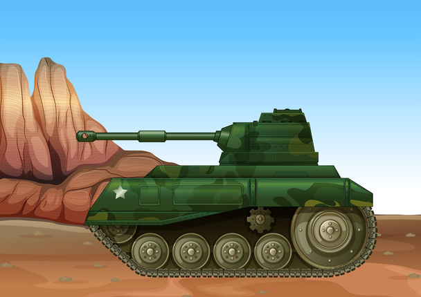 A military fighter tank - Vetor, Imagem