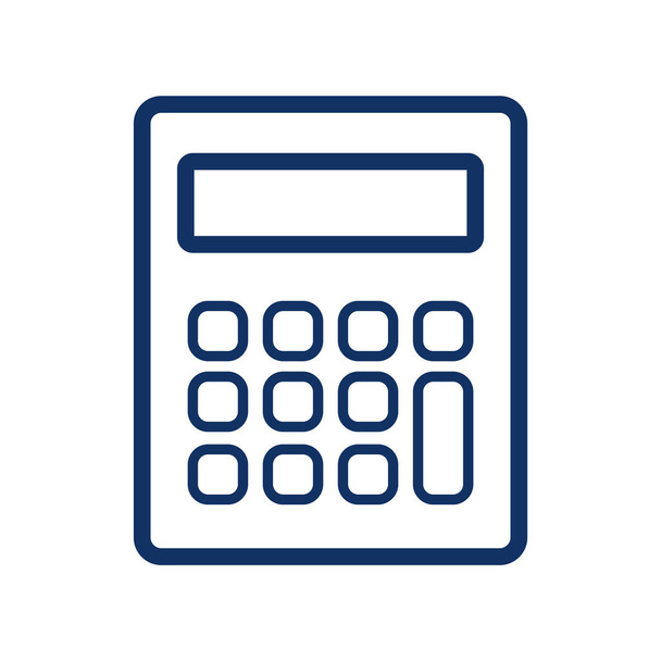 Calculator pictogram op witte achtergrond, vector illustratie - Vector, afbeelding