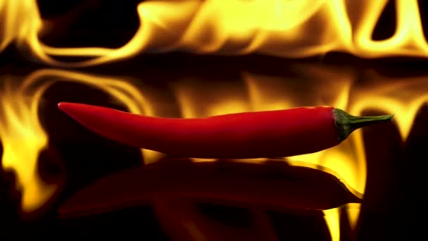 Les flammes de piment rouge brûlent - Séquence, vidéo