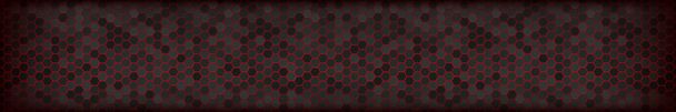Textura panorámica de fibra de carbono negra y roja - ilustración - Vector, imagen