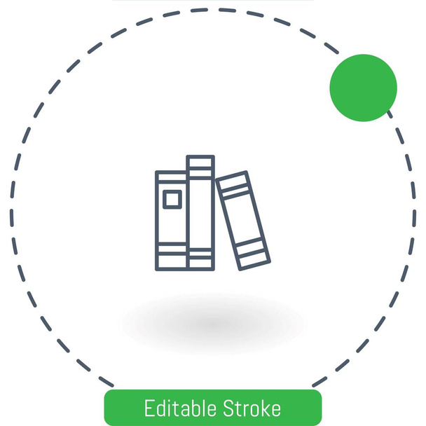 book vector icon editable stroke outline icons for web and mobile - Vector, Image