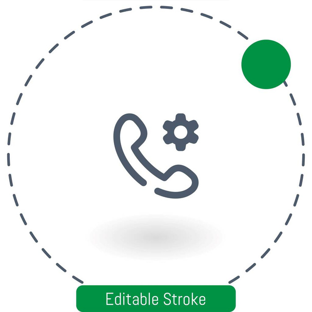 service vector icon editable stroke outline icons for web and mobile - Vector, Image