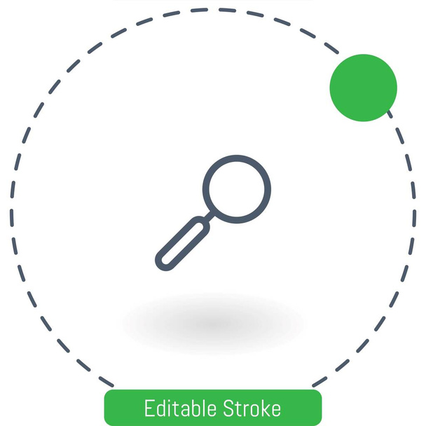 loupe vector icon editable stroke outline icons for web and mobile - Vector, Image