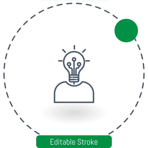 innovation vector icon editable stroke outline icons for web and mobile - Vector, Image