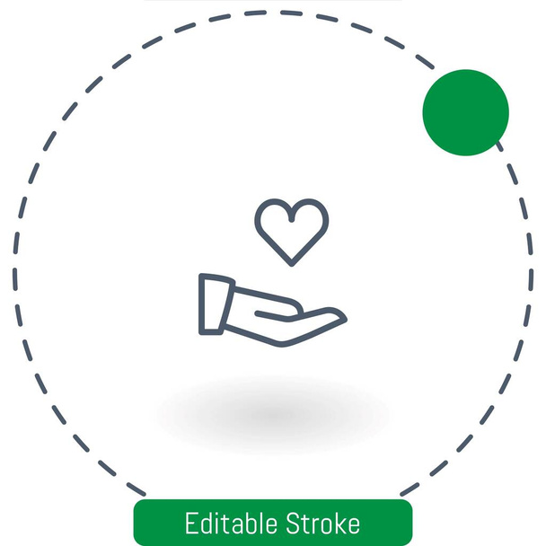 icône de vecteur cardiaque icônes de contour de course modifiables pour web et mobile - Vecteur, image