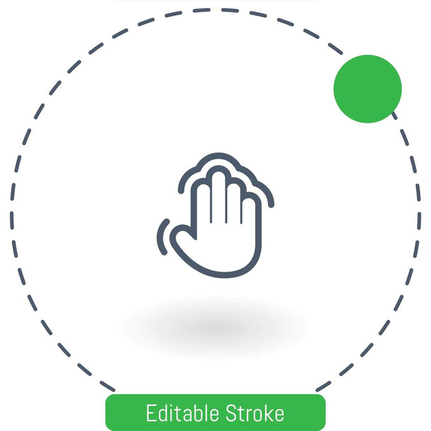 tap   vector icon editable stroke outline icons for web and mobile - Vector, Image