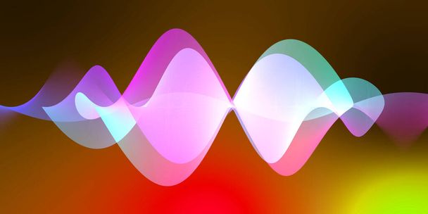 Hablando líneas de onda sonora ilustración.Colorido gradiente movimiento abstracto fondo. - Foto, imagen