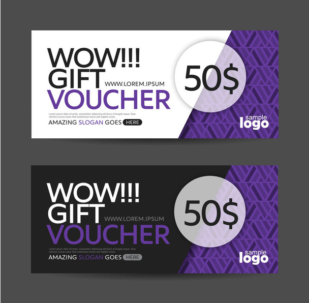 Gift voucher discount template - Vector, Image