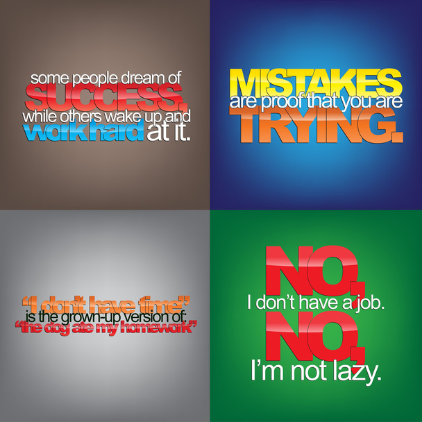 Set Of Motivational Quotes. - Vector, Image