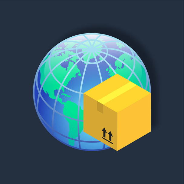 World Shipping - Ізометрична 3d ілюстрація
. - Вектор, зображення
